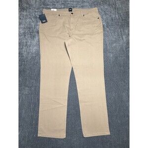 NWT Gap Slim Fit Stretch Twill Pants Men's 40x30 Khaki Zip-Fly Classic 5-Pockets